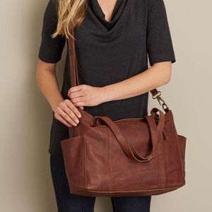 Duluth Trading Co Lifetime Leather Large Tote